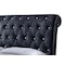 Baxton Studio Castello Velvet Upholstered Crystal-Buttoned Sleigh Queen Platform Bed 118-6337 - alternate 4